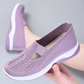 Zapatos ortopédicos transpirables para mujer con suela blanda tejida