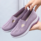 Zapatos ortopédicos transpirables para mujer con suela blanda tejida