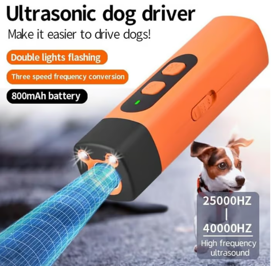 🐕✨ ULTRASCHALL-HUNDEABWEHR - Tragbar & Wasserdicht mit LED-Blitz, Humane Tiervertreibung für Outdoor-Aktivitäten, Wiederaufladbar und Einfach zu Bedienen 🛡️🔦