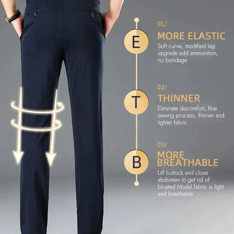 Pantalones clásicos de tiro alto para hombre-1