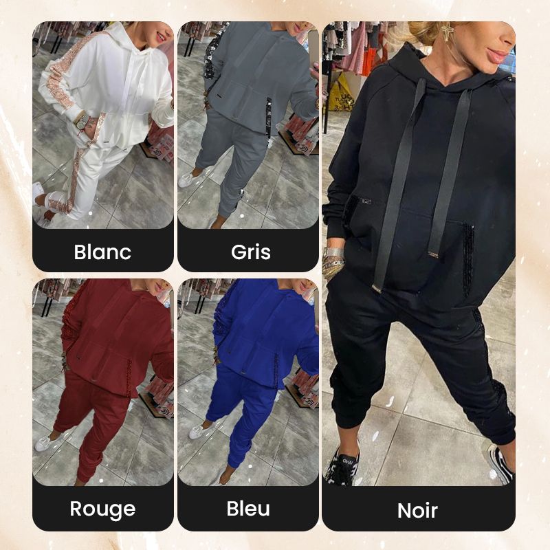 🌷Beperkte tijd 50% UIT💞Dames 2-delige set Tops & Broeken met koord en capuchon