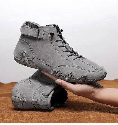 Botas de hombre de ante italiano con velcro - Transpirable y cómodo-5