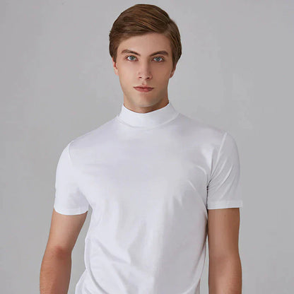 Camiseta de cuello alto slim-fit para hombre-12