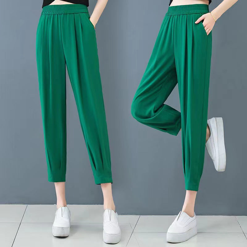 Pantalones rectos de enfriamiento casual para mujer - COMPRA 2 ENVÍO GRATIS-8