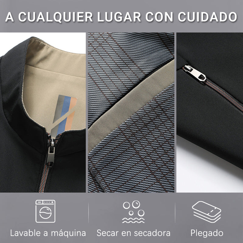 ✨Nueva llegada✨Chaqueta casual con cuello alto y cremallera para hombre