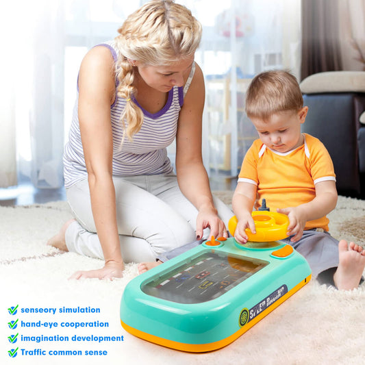 🚗 60% RABATT! 🎉 Neues Lenkrad-Spielzeug für kleine Autofahrer – Realistische Lichter & Geräusche, einfache Montage 🎄🎁📦