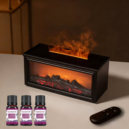 🔥🎁Humidificador difusor de llama de chimenea con mando a distancia🔥
