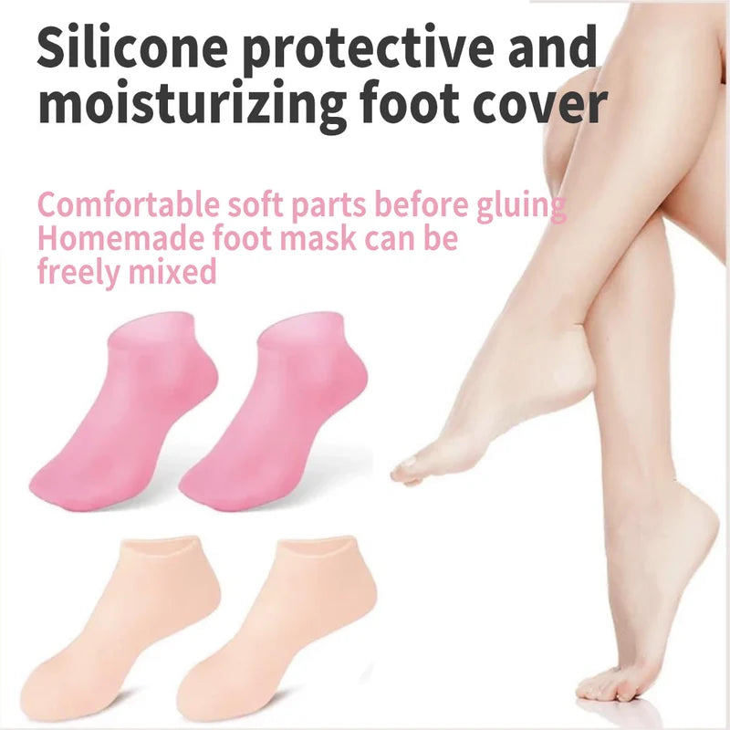 💥Mascarilla hidratante para pies, calcetines exfoliantes de silicona, calcetines protectores de playa