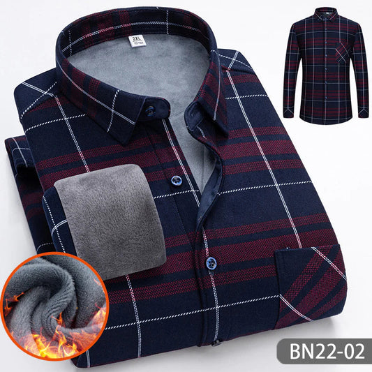 🔥 Otoño-invierno Hombres Casual de engrosada Camisa caliente