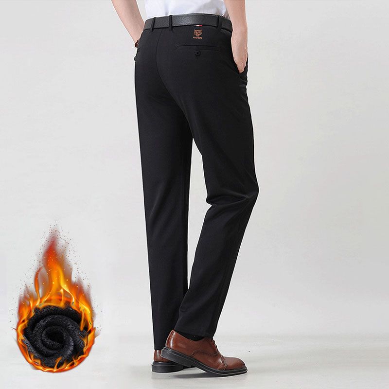 Pantalones de traje elásticos con forro de felpa para hombre a la moda🔥COMPRA 2 ENVÍO GRATIS🔥