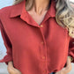 🔥Hot Sale 49% OFF🌷Elegante camisa abotonada de color sólido para mujer