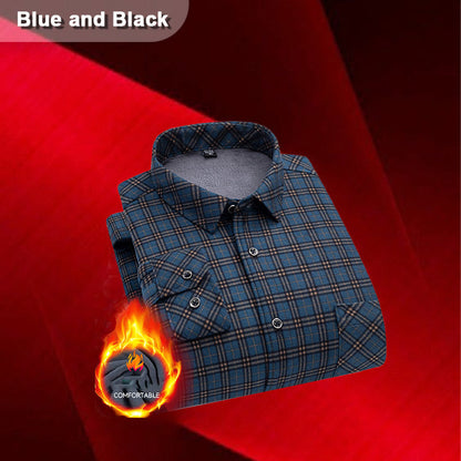 Camisa de Cuadros con Botones y Forro para Hombre