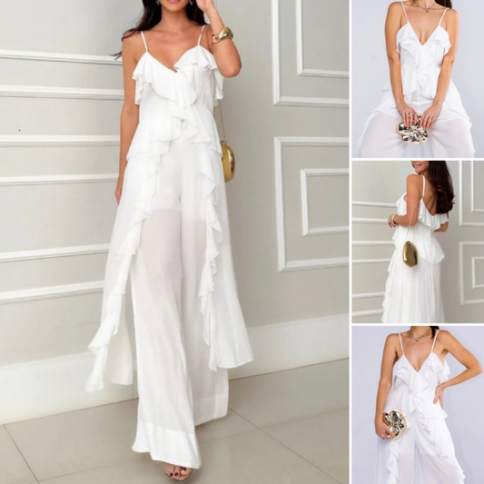 😍Nieuw jarreteljurkje met ruches + broek🔥5% korting + gratis verzending