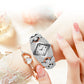 Reloj de cuarzo retro para mujer con brillantes strass