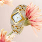 Reloj de cuarzo retro para mujer con brillantes strass