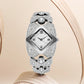 Reloj de cuarzo retro para mujer con brillantes strass