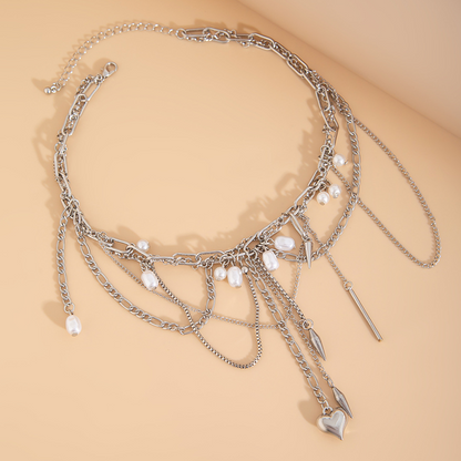🔥2025 HOT SALE fashion products  Vintage Pearl Tassel Necklace