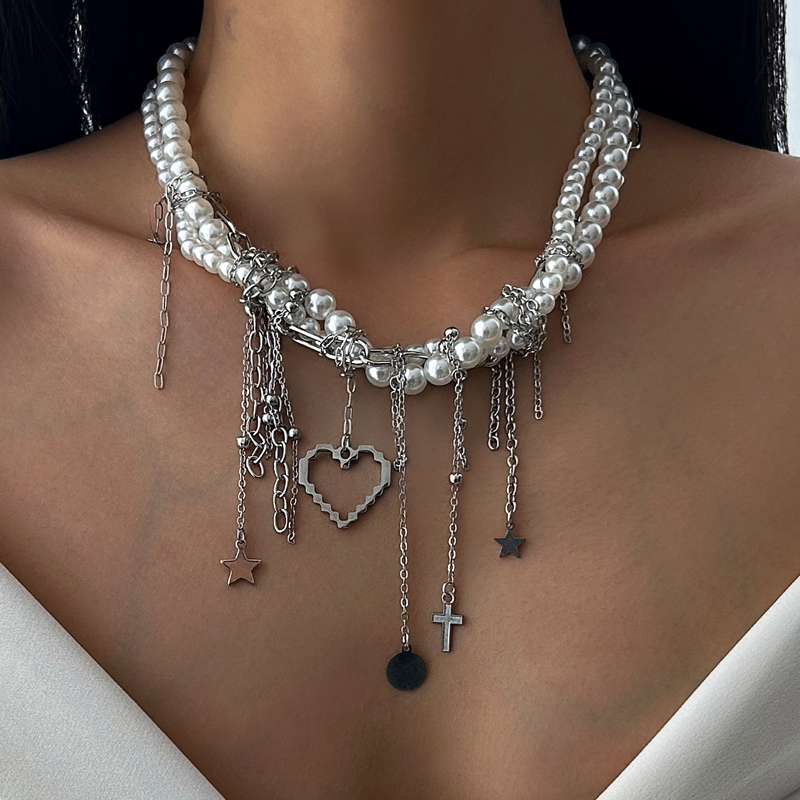 🔥2025 HOT SALE fashion products  Vintage Pearl Tassel Necklace