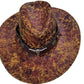 📢📢40% RABATT !!⏰Vintage-Cowboyhut mit breiter Krempe & Riemen – PU, verstellbar & einheitsgröße – Perfekt für Western-Look & Sommerfestivals 🌾