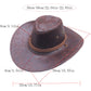 📢📢40% RABATT !!⏰Vintage-Cowboyhut mit breiter Krempe & Riemen – PU, verstellbar & einheitsgröße – Perfekt für Western-Look & Sommerfestivals 🌾