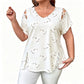 🌺Damen Lässiges V-Ausschnitt Kurzarm T-Shirt
