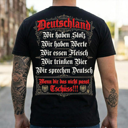 👕 50% RABATT! Deutschland Heritage Bedrucktes Kurzarm-Rundhals-T-Shirt für Herren – Patriotisches Print, weich & atmungsaktiv – Perfekt für Alltag, Fußball, Oktoberfest & Freizeit ✨