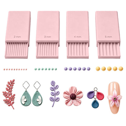 3D-gedrucktes Mini-Formset für Tonkugeln