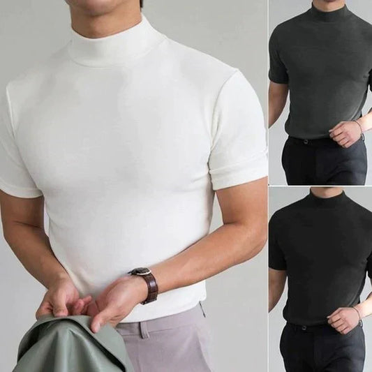 Camiseta de cuello alto slim-fit para hombre