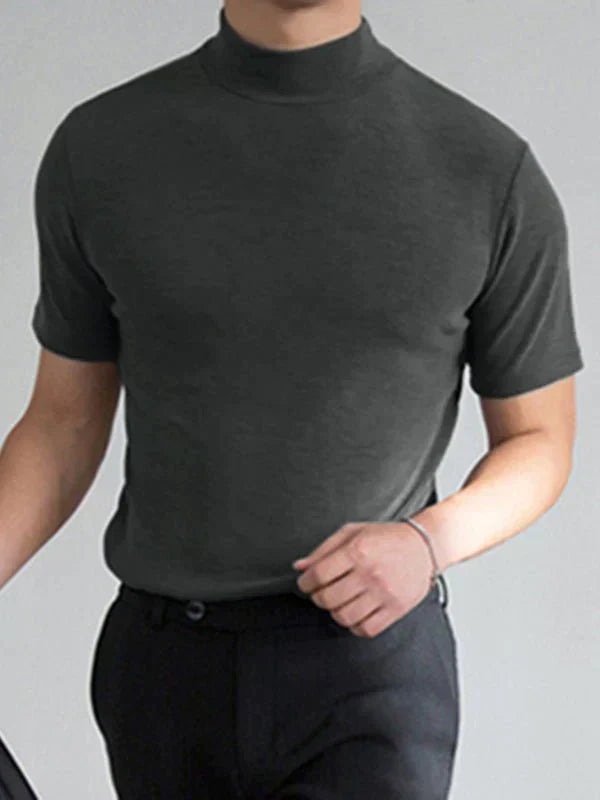 Camiseta de cuello alto slim-fit para hombre-3